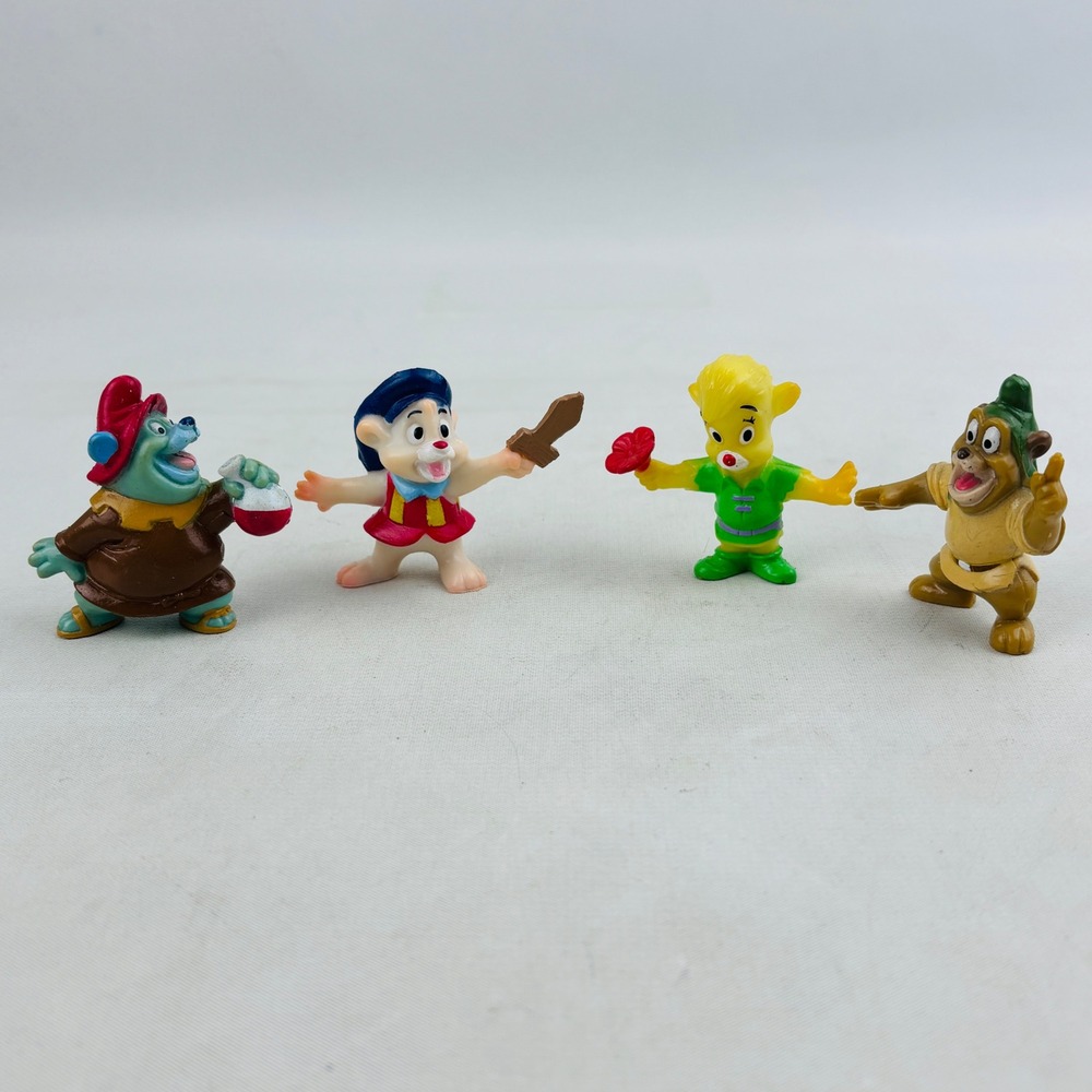 Vintage Kellogg Disney Gummi Bears‎ 4 Figure Lot 1991 Cereal Prize Sunni Cubbi